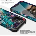thumbnail image 3 of Compatible with iPhone 12 Pro/iPhone 12 Case, Heavy Duty Shockproof Protection Hard Plastic+Soft Silicone Rubber Hybrid Protective Case for iPhone 12/12 Pro (6.1") 2020 - Mandala in Galaxy, 3 of 8