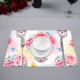 thumbnail image 2 of MKHERT Mexican Skull and Peony Flowers with Flying Butterflies Placemats Table Mats for Dining Room Kitchen Table Decoration 12x18 inch,Set of 6, 2 of 4