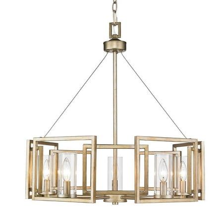 a gold geometric style chandelier