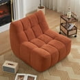thumbnail image 3 of NBLDGT Comfy Lounge Chair with Wide Backrest, Single Seated Bean Bag Chair with High-Rebound Memory Foam, Upholstered Accent Chair for Living Room, Bedroom, Office (Orange), 3 of 10