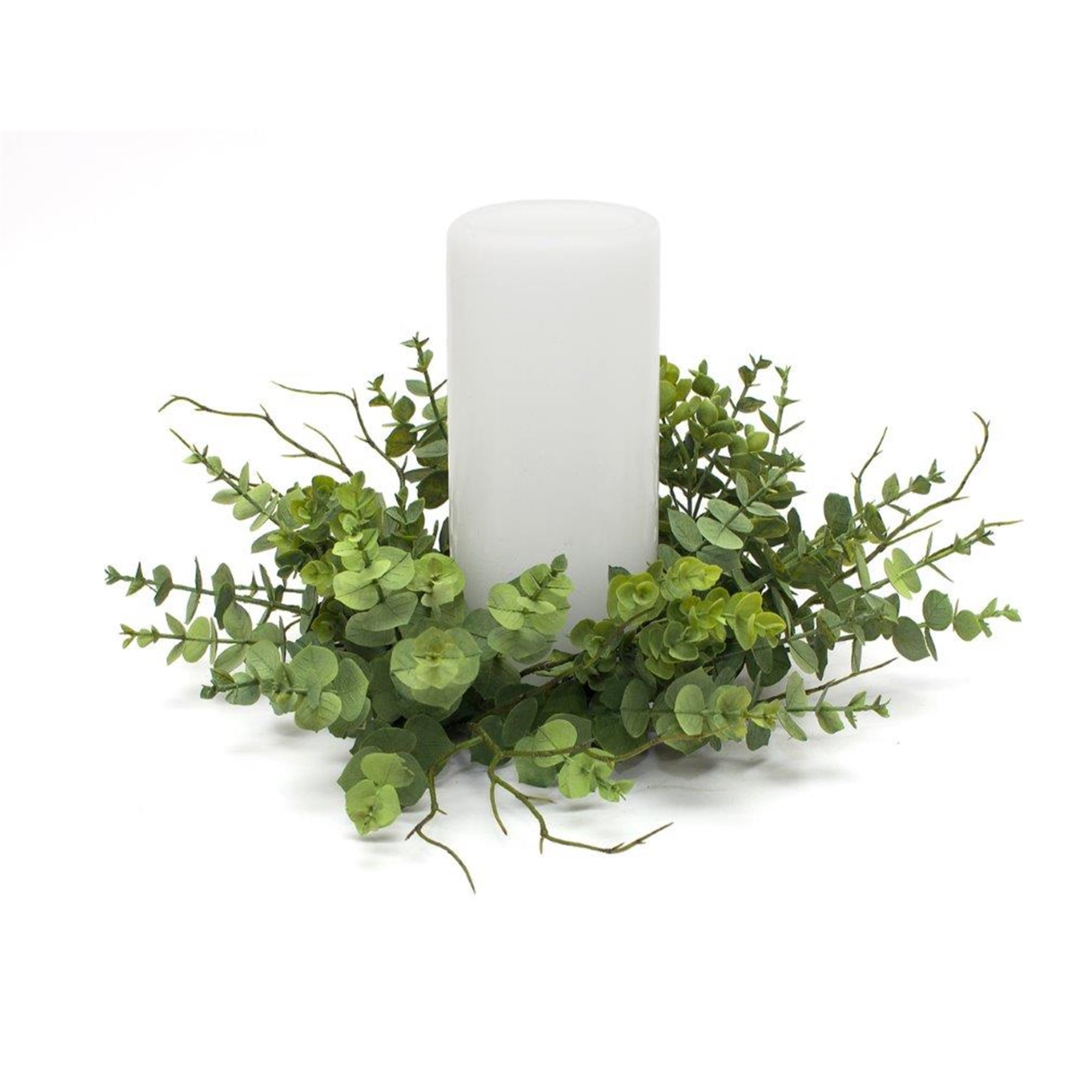 Eucalyptus Candle Ring 17.5"D Plastic (Fits a 6" Candle)