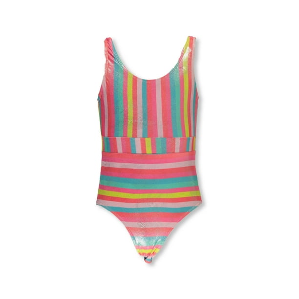 Real Love Girls' 1-Piece Rainbow Shimmer Swimsuit - fuchsia/multi, 4 ...