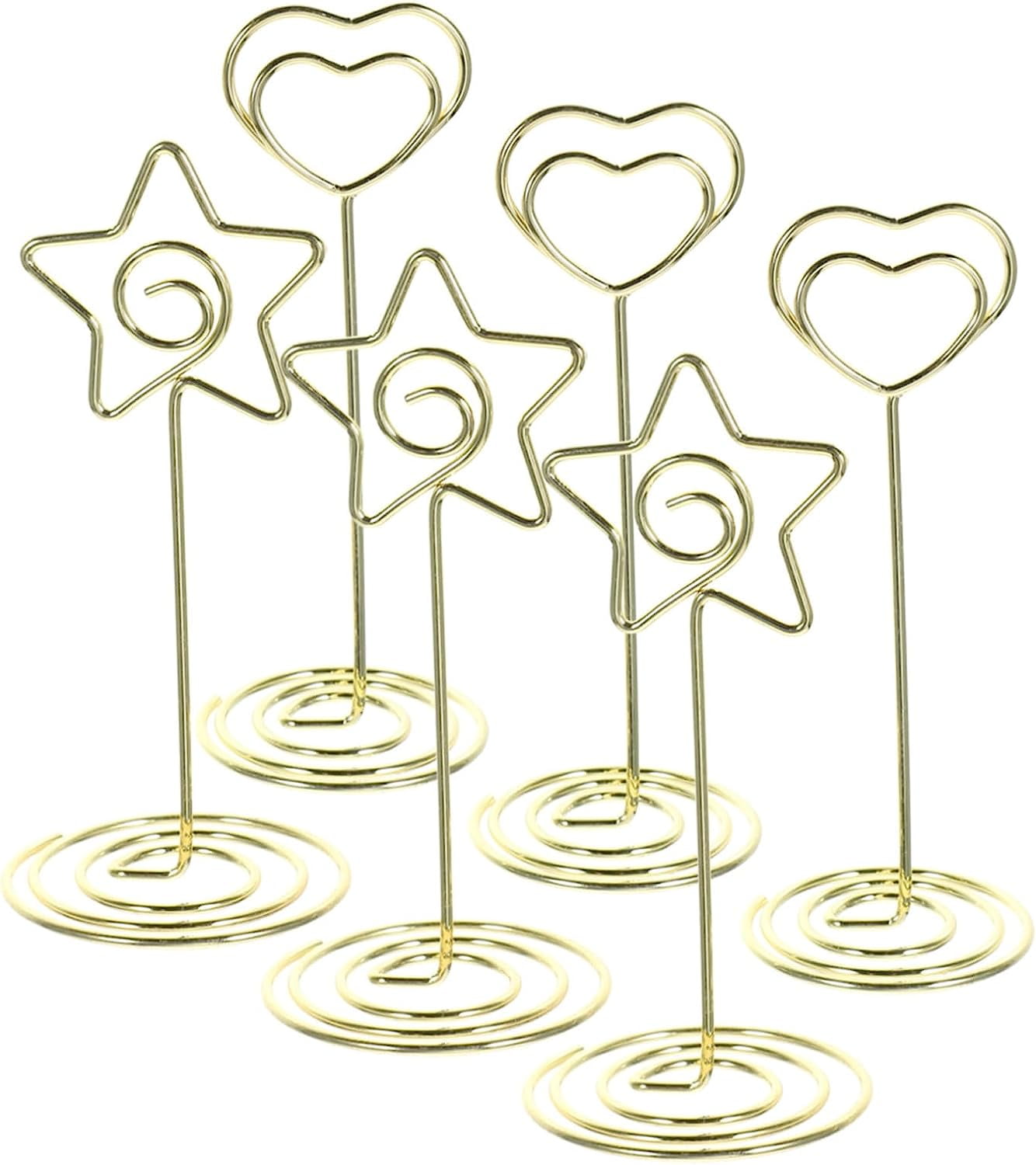 6pcs Table Card Holders Picture Holder Desktop Stand Photo Holder Table