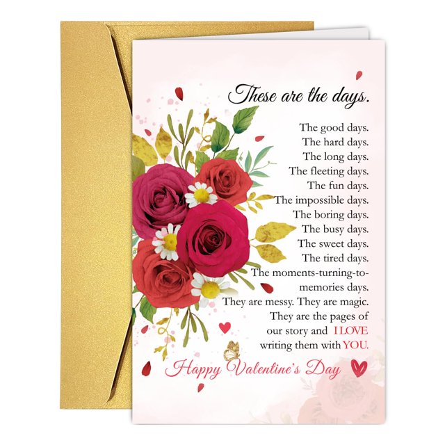 Tarjeta de San Valentín CTVSPC Amor Romántico 20,5x13,5 cm