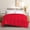 Red, variant on 100% Cotton All-Season Comforter - Box Stitched Comforter - Bedding with Corner Tabs Machine Washable Lightweight Color Red Solid Pattern Size Oversized Queen (98"x98")