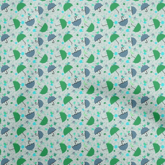 oneOone Silk Tabby Light Blue Fabric Autumn Craft Projects Decor Fabric Printed By The Yard 42 Inch Wide