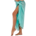 thumbnail image 4 of Sarong Wraps for Women Long Beach Swimsuit Cover Up Swimwear Pareo with Tassels Bikini Skirt Coverup for Bathing Suit, 4 of 6