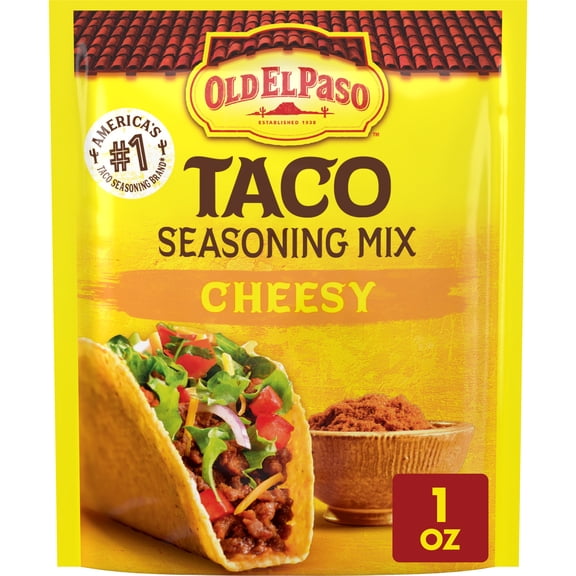 Old El Paso Cheesy Taco Seasoning Mix, Meal Prep, Spices and Seasonings, 1 oz Packet