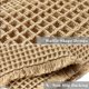 thumbnail image 4 of Juego de 2 Alfombrillas Antideslizantes para Baño de Diseño Waffle en Marrón 46x76 + 61x122 cm, 4 of 7
