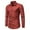 Red#mens formal dress shirts long sleeve wrinkle free, variant on Men's Long Sleeve Slim Fit Shirt Casual Button Down Business Uniform Shirts Fashion Embroidered Western Work Shirt