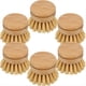 thumbnail image 1 of Cabezal de Cepillo de Bambú para Platos, Cerdas de Sisal Suaves, Cabezal de Cepillo de Lavado Natural, Repuesto de Cepillo de Lavado Ecológico, 6 Uds., 1 of 5