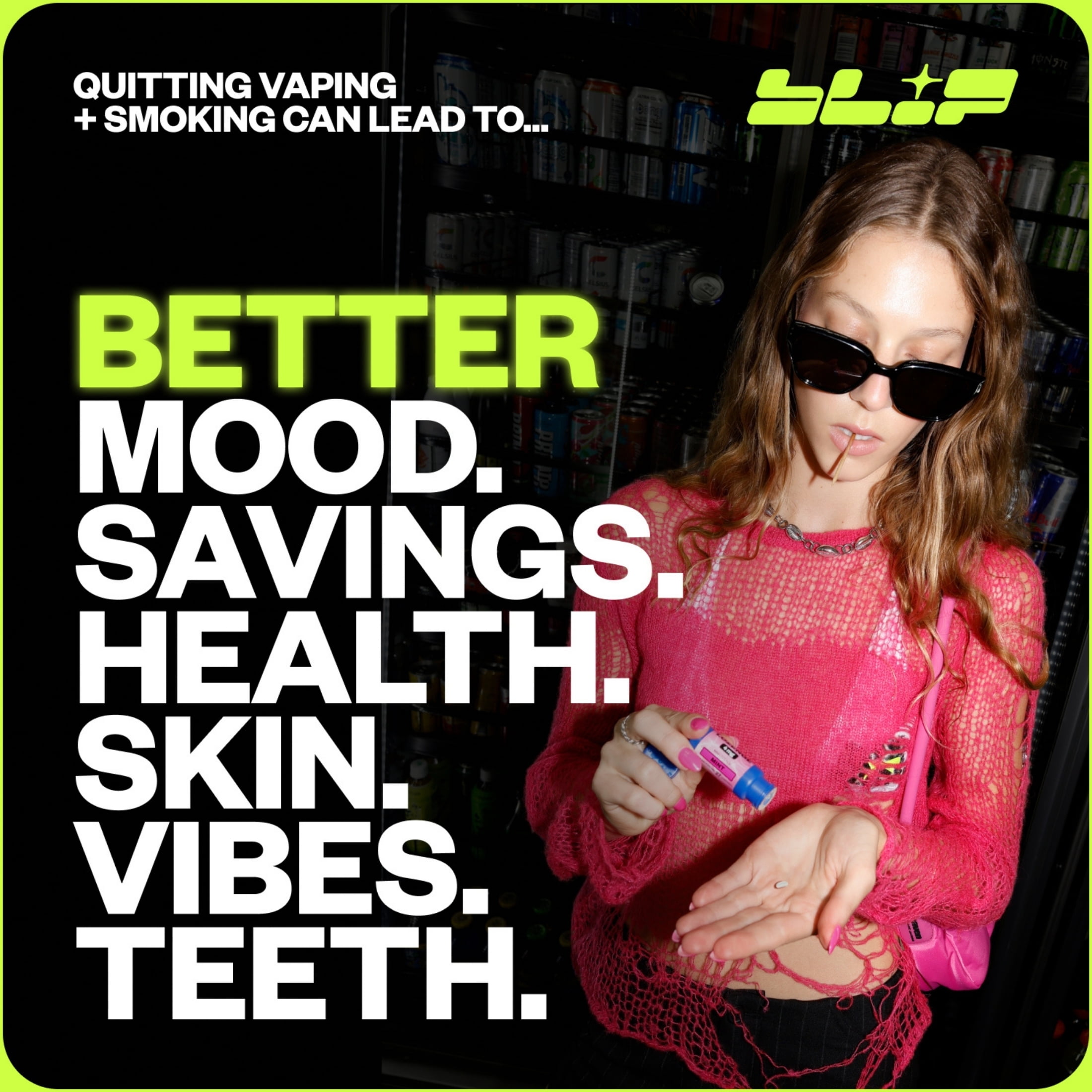 (3 pack) Blip Nicotine Gum, 4 mg, Mint Freeze, 20 Count