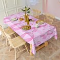 thumbnail image 3 of Pink Breast Cancer Rectangle Tablecloth 60"x120",Waterproof Polyester Rectangle Table Cloth, Wipeable Spillproof Polyester Tablecloth for Dining, Camping, Indoor and Outdoor, 3 of 6