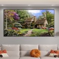 thumbnail image 3 of Pintura de diamante 5D Wdftyju casa del bosque imagen redonda completa, 3 of 9