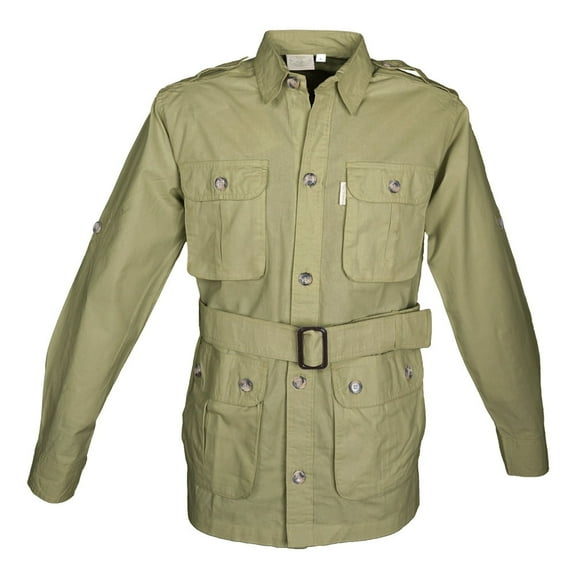 TAG SAFARI Adult Male Safari Jacket, Color: Khaki, Size: S (MJ-083-P867-K-S)