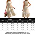 thumbnail image 2 of Vestido Vestido ajustado para mujer Cintura elástica Vestido midi de verano Traje diario (Caqui L) Cgtredaw Caqui T L para Mujer, 2 of 6