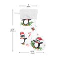 thumbnail image 2 of Christmas Penguins Leaves Large Size Christmas Stockings Xmas Stocking Holiday Party Decorations, 2 of 8