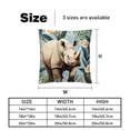 thumbnail image 5 of Rhinoceros Velvet Throw Pillow Covers Set of 2 - Unique Patterns, 16x16/18x18/20x20 Inches,for Home Decor, Sofa, Bed - Pillow Inserts Included, 5 of 6