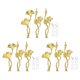 thumbnail image 1 of Soporte para pasteles de 3 niveles Uxcell con mango, 3 juegos de soportes para pasteles de metal, plato para cupcakes y postres, accesorio para bodas, fiestas y festivales, color dorado (flor), 1 of 7