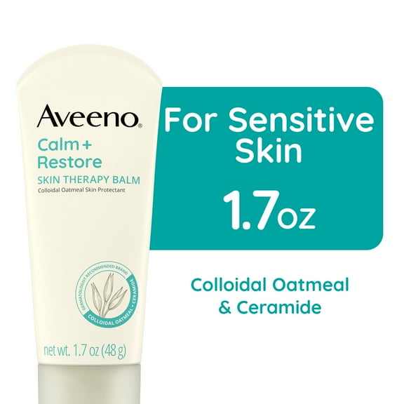 Aveeno Calm   Restore Skin Therapy Balm for Sensitive Skin, Face Moisturizer, 1.7 oz