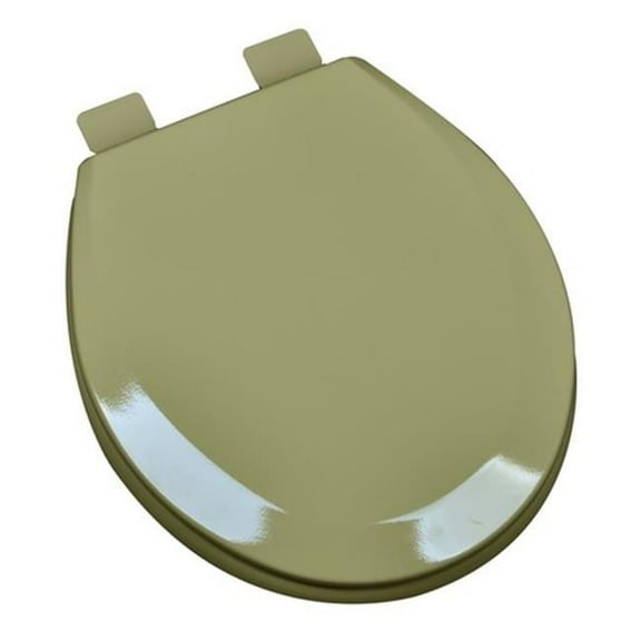 Premium Molded Round Wood Toilet Seat, Avocado