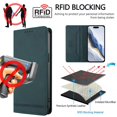 thumbnail image 5 of Magnetic Phone Case For iPhone 16e 6.1-inch with RFID Blocking,Magnetic Closure,Card Slots,Cash Slot,Kickstand,Shockproof Flip Folio Protective Phone Case,Blue,For iPhone 16e, 5 of 10