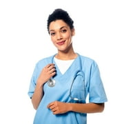 Dixie EMS Single Head Lightweight Stethoscope, Latex Free, for Doctors, Nurses, Students, Medical and Home Use - Light Blue