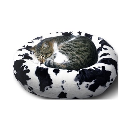 UPC: 0850006400416 | Fluffi Donut Cat and Dog Bed – Black/White
