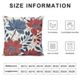 thumbnail image 5 of Pillow Covers Summer Geometric Flower Outdoor Decorative Throw Pillows Farmhouse Navy Blue Pillow Case Linen Cushion Cover for Home Sofa Bedroom, 5 of 5