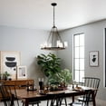 thumbnail image 2 of 6 Light Medium Chandelier With Mid-Century/Retro Inspirations 23 Inches Tall By 25 Inches Wide     -Traditional Installation Kichler Lighting 52107Oz, 2 of 6