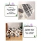 thumbnail image 4 of Kearding Calcetín de Navidad colgante blanco árbol de Navidad pared ventana gabinete regalos bolsa Snack presente calcetín fiesta decoración colgantes Muñeco de nieve, 4 of 6