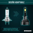 thumbnail image 4 of Luces Led para Auto - EVOLUM - Modelo Barracuda 11,000 lúmenes - Resistencia al Agua - Haz de luz Perfecto (H1), 4 of 8