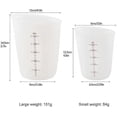 thumbnail image 2 of tazas de silicona de resina de 250/500 ml, taza medidora de escala precisa, transparente y graduada, 2 of 5