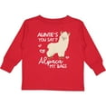thumbnail image 3 of Inktastic Auntie's You Say Alpaca My Bags Boys or Girls Long Sleeve Toddler T-Shirt, 3 of 5