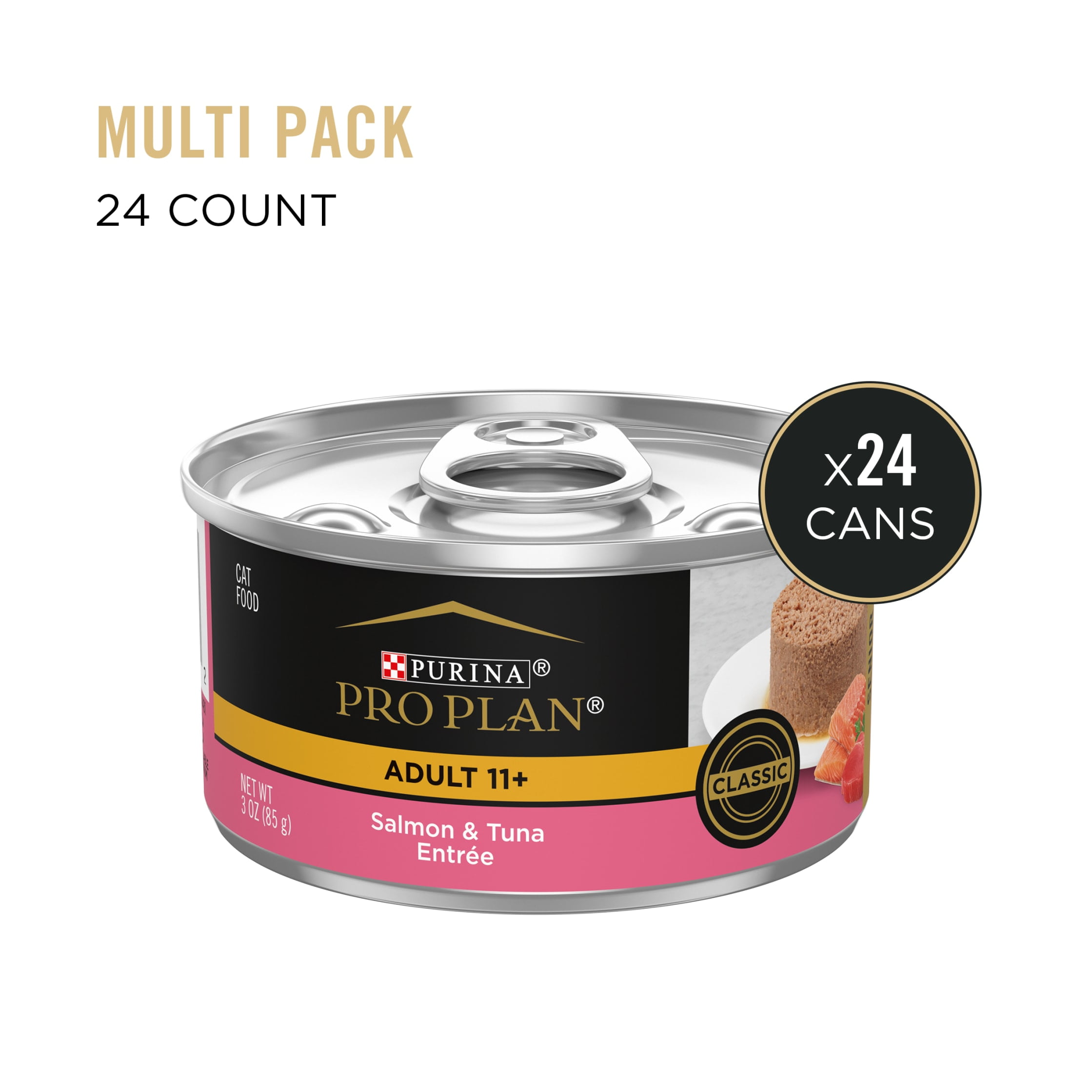 Purina Pro Plan, Grian-Free Salmon and Tuna, Wet Cat Food, 3 oz Cans, 24 Pack