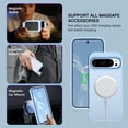 thumbnail image 6 of DOMAVER Google Pixel 10 Case / Google Pixel 10 Pro Case 6.3", Magnetic MagSafe Compatible, Slim Shockproof Protective Cover, Translucent Matte, Blue, 6 of 9