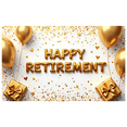 thumbnail image 4 of LUUFILx Happy Retirement Party Banner Backdrop Celebration Background Decorations Photography Props Balloons Cheers Event Supplies Retirement Party, 4 of 9