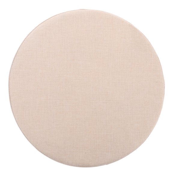 Raindrops Design Round Linen Chair Cushion with Foam Padding and Non- Backing for Home, Patio, Wicker, and Outdoor Chairs