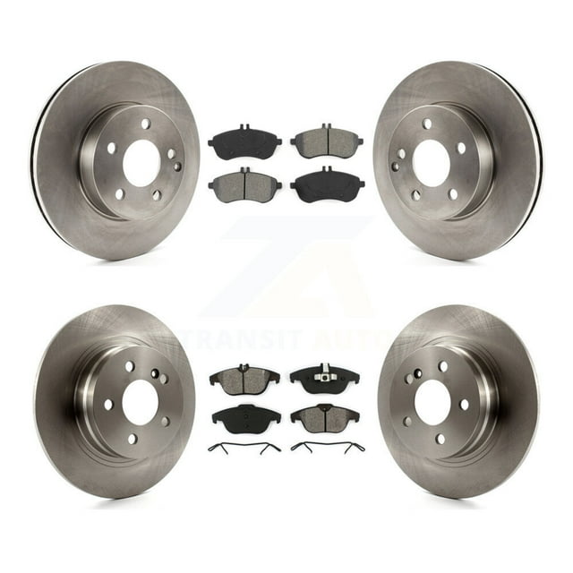 Transit Auto Front Rear Disc Brake Rotors and Semi-Metallic Pads Kit for Car Mercedes-Benz C250 C230 K8S-101443