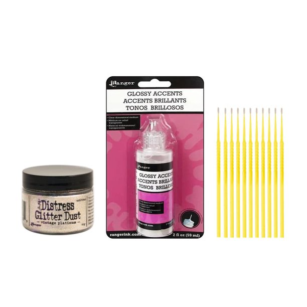 Ranger Distress Glitter Bundle Vintage Platinum Distress Glitter Dust