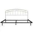 thumbnail image 2 of Hillsdale Furniture Jolie Arched Scroll Metal King Headboard in Textured White with Black Metal Bed Frame, 2 of 12