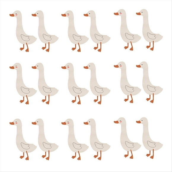 Pegatinas de Pared de Pato Ganso, Calcomanías de PVC Impermeables, Decoraciones Artísticas de Animales Divertidos para Murales de Dormitorio Infantil