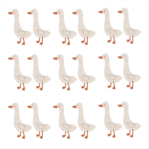 Pegatinas de Pared de Pato Ganso, Calcomanías de PVC Impermeables, Decoraciones Artísticas de Animales Divertidos para Murales de Dormitorio Infantil
