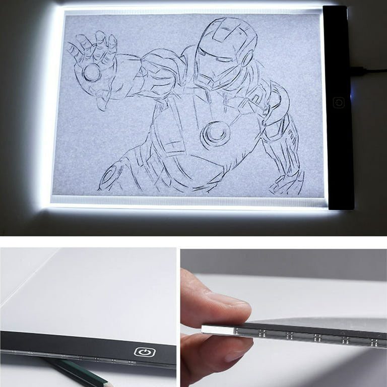 LED Drawing Board Tracing Light Box Painting Board A4 Drawing Copy Pad  Table Stencil Display Board for Kids Adults