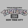 thumbnail image 2 of Men's Teenage Mutant Ninja Turtles New York City 1984 Floral Logo Graphic Tee Silver Medium, 2 of 4