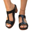 thumbnail image 5 of Slippers for Women Chunky Heel Peep Toe Ankle Straps Thick Soled Slip-on Casual Versatile Beach Shoes Spring Summer Comfortable Buckle Straps Sandals, 5 of 10