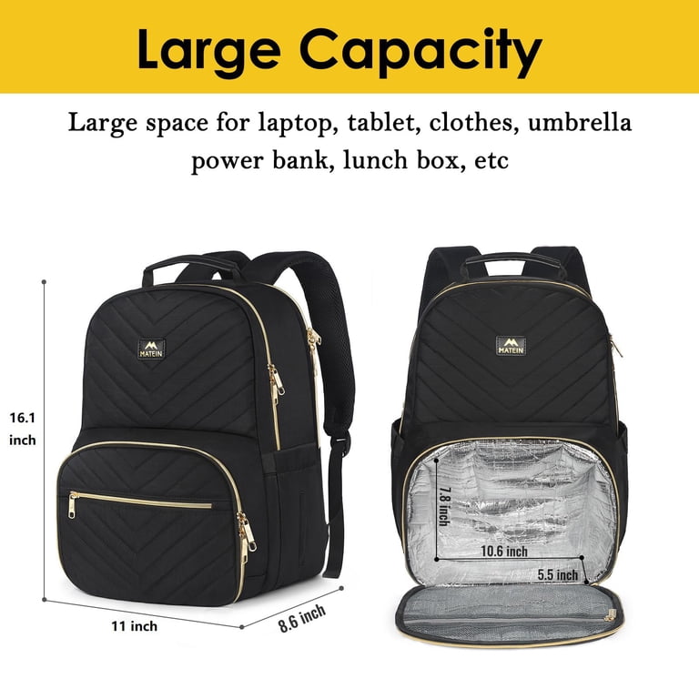 Matein 15.6" Laptop Backpack with Insulated Lunch Compartment photo 3