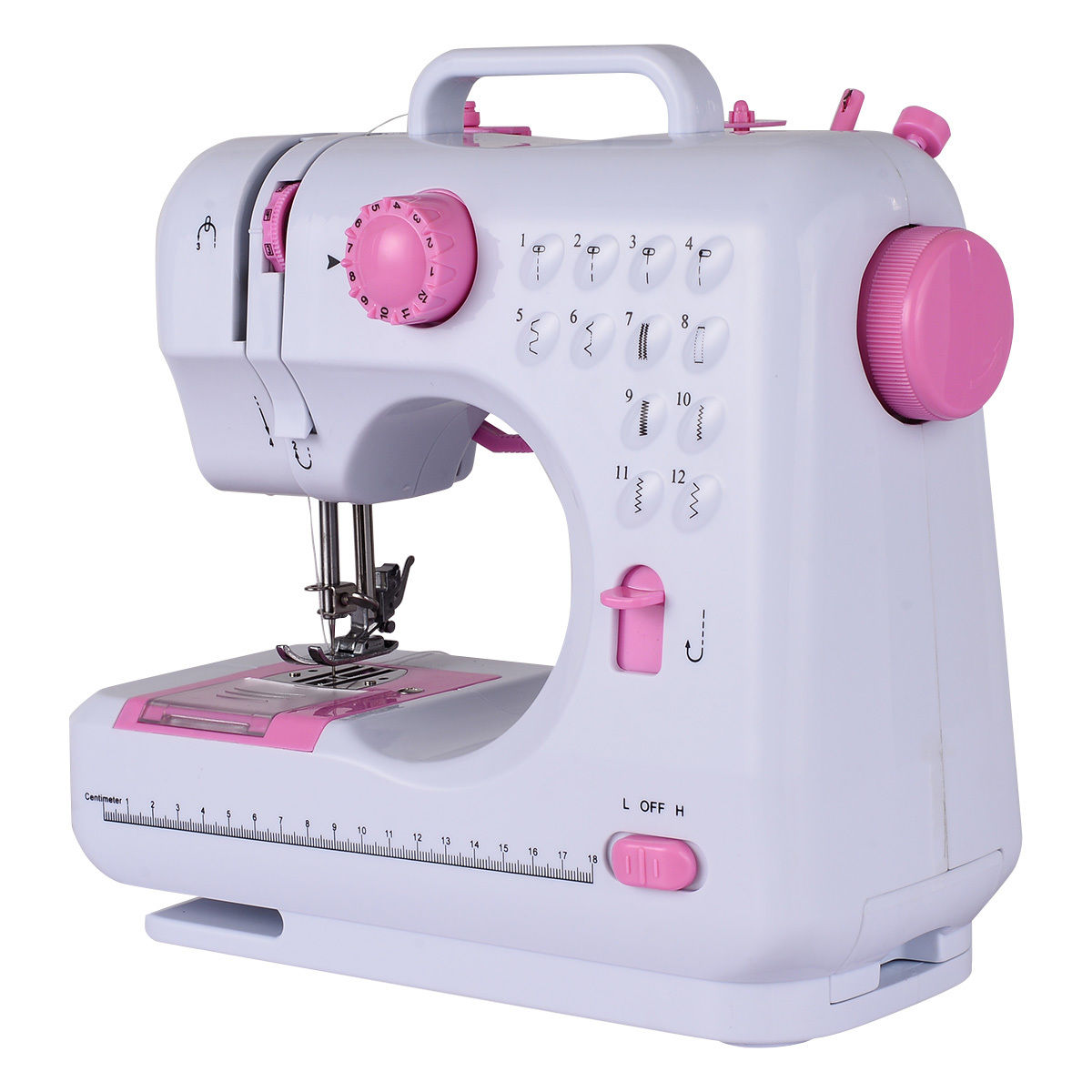 Costway Sewing Machine Free-Arm Crafting Mending Machine with 12 Built-In Stitched White - image 3 of 10