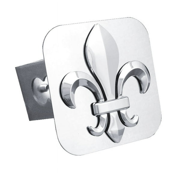 Au-TOMOTIVE GOLD Class II Trailer Stainless Steel Hitch Plug for Fleur-De-Lis (Silver)