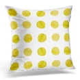 thumbnail image 1 of BOSDECO Artistic Watercolor Style Splash Spot Circle Yellow Ink Pattern Beautiful Pillowcase Pillow Cover Cushion Case 20x20 inch, 1 of 1